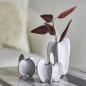 Petits vases gres sculpturale Bloomingville Jayce set de 3