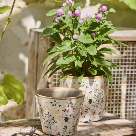 cache pot fleuri ceramique ib laursen meadow