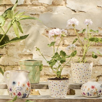 Cache pot ceramique motif petites fleurs IB Laursen