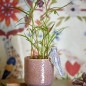 Cache pot ceramique rose avec oiseau pose relief Bloomingville Larky