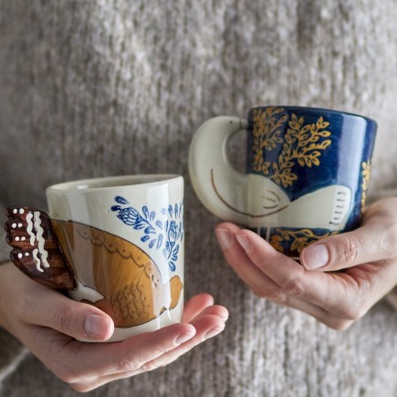 tasse a cafe decorative poetique colombe bloomingville hezha