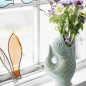 madam stoltz vase poisson gres vert clair