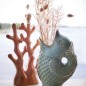 madam stoltz vase poisson gres vert clair