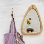 Miroir mural triangle boheme bois bambou naturel Madam Stoltz
