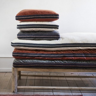 Matelas d'assise velours coton Madam Stoltz
