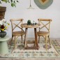 Tapis tisse jute coton vert boheme Madam Stoltz