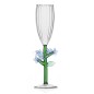 Flute a champagne fleurs verre Ichendorf Milano Botanica light blue flower