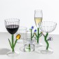 Flute a champagne fleurs verre Ichendorf Milano Botanica light blue flower