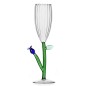 Flute a champagne fleur sculptee Ichendorf Milano Botanica blue flower