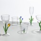 Verre a vin sculpture fleur Ichendorf Milano Botanica blue flower