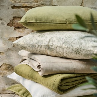 grande housse de coussin lin vert ib laursen