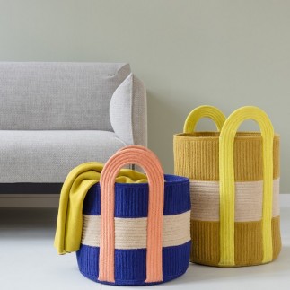 panier coton tisse design bleu remember colombo