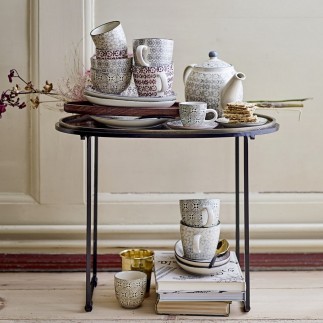 Theiere ceramique motif floral Bloomingville