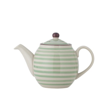 Theiere rayures gres vert Bloomingville Patrizia