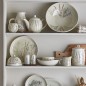 Theiere gres motif floral peint effet craquele Bloomingville Bea