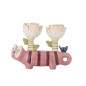Bougeoir ceramique sculpture chat fleurs Bloomingville Missy