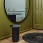 table appoint ronde noir marbre style art deco classique chic nordal