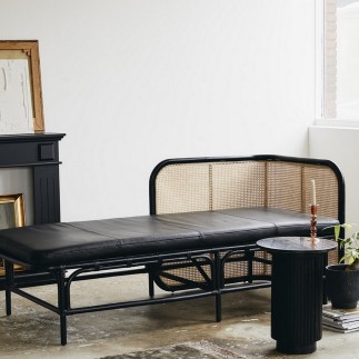 table appoint ronde noir marbre style art deco classique chic nordal