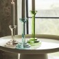 table basse ronde metal emaile blanc ecru creme madam stoltz set 2