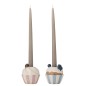 Bougeoirs gateaux cupcakes gres Bloomingville Chip set de 2