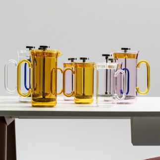 Cafetiere a piston manuelle design couleur verre borosilicate Ichendorf Milano Clarinette