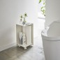 petit meuble de rangement wc papier toilette acier blanc tower yamazaki