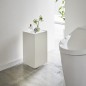 petit meuble de rangement wc papier toilette acier blanc tower yamazaki