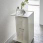 petit meuble de rangement wc papier toilette acier blanc tower yamazaki