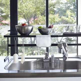 etagere cuisine plan de travail gain de place extensible yamazaki tower