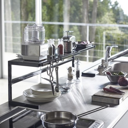 etagere cuisine plan de travail gain de place extensible yamazaki tower