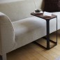 table d appoint bout de canape design bois metal noir yamazaki frame