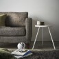 table basse ronde bout de canape blanche acier bois yamazaki tower