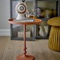 gueridon moderne orange metal bout de canape bloomingville