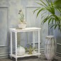Table console bois blanc pieds torsades Bloomingville Bia
