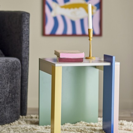 Table basse carree d appoint design coloree Bloomingville Banjo