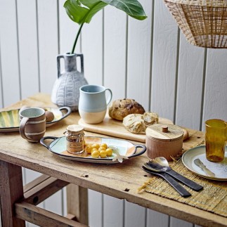 mug gres emaille bloomingville ash set de 3
