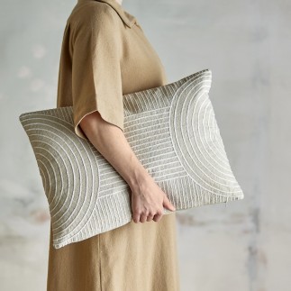 Coussin de salon chic coton graphique Bloomingville Chun
