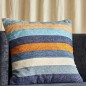 Grand coussin rayures bleu couleur Bloomingville GYANI
