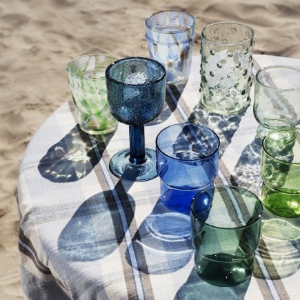 Verre a eau texture a pois couleur Madam Stoltz