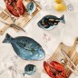 petit bol forme de poisson bleu gres ib laursen