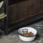gamelle pour chat rigolo metal emaille blanc