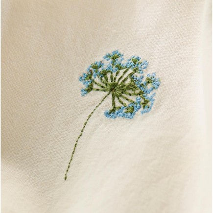 Serviette de table coton brode petite fleur IB Laursen FLORA