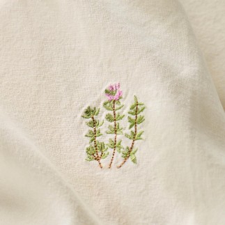 Serviette de table broderie petite fleur coton IB Laursen FLORA