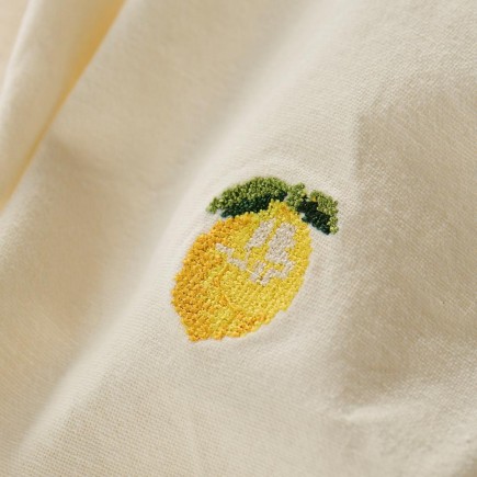 Serviette de table broderie citron coton IB Laursen SUMMER VIBES