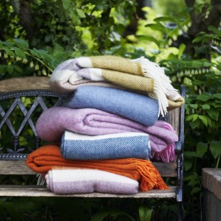 plaid rose laine agneau klippan gotland