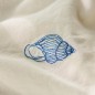 Serviette de table broderie coqiollage coton IB Laursen ATLANTIS