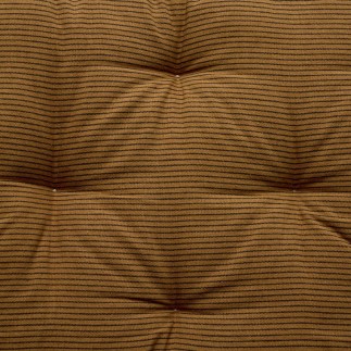 Matelas de banc raye coton marron Madam Stoltz