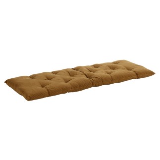 Matelas de banc raye coton marron Madam Stoltz