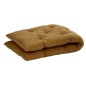 Matelas de banc raye coton marron Madam Stoltz