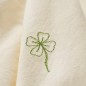 Serviette de table coton brode trefle IB Laursen FLORA